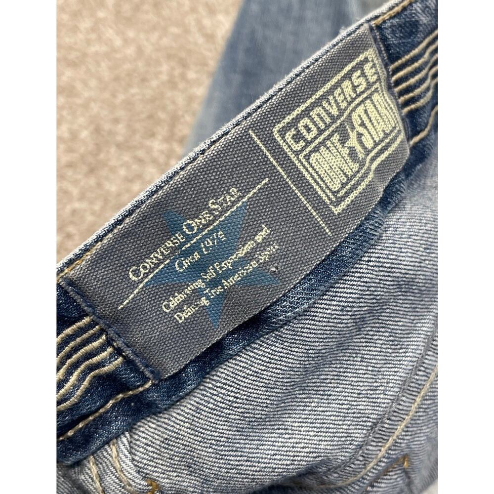 Y2K Indie Sleaze 2000s Converse One Star Low Rise Flare Jeans Size 6 Faded Blue - Picture 2 of 12
